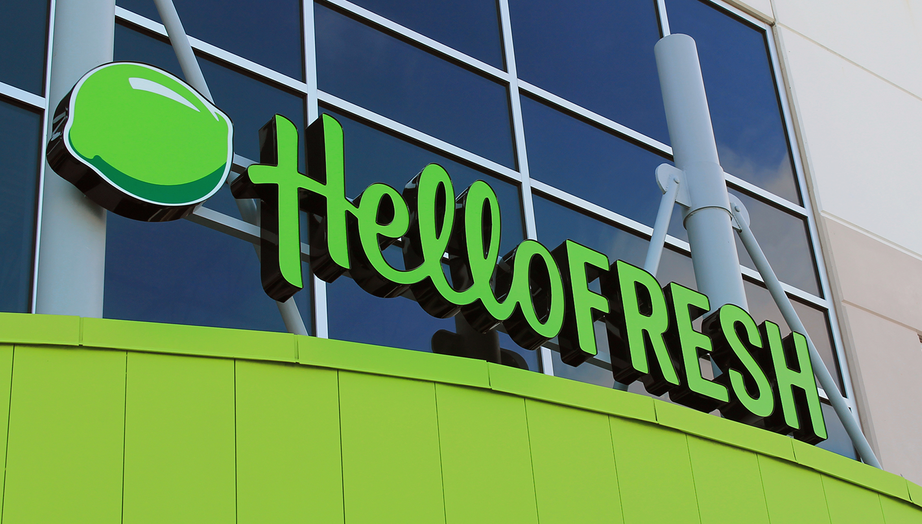 HelloFresh signage on building